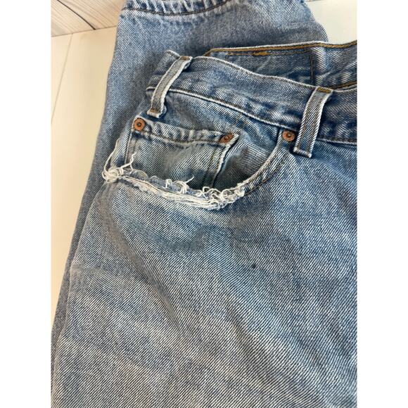 VTG Levi 550 Jeans Men's 42x30 Vtg Relaxed Fit Paper Tag Blue Light Wash - Picture 11 of 12